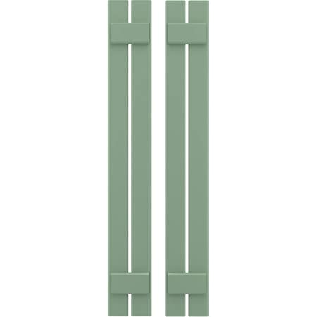 Ekena Millwork Americraft 2-Board, 2 Batten Exterior Real Wood Spaced Board-n-Batten Shutters, ARW101SB207X64TGH, PR ARW101SB207X64TGH